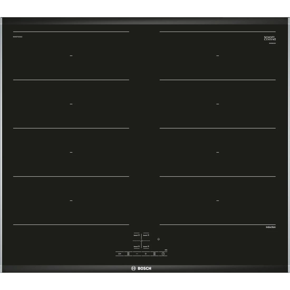 Bosch Serie 8 PXY801KW1E Kochfeld Schwarz Integriert Zonen-Induktionskochfeld 4 Zone(n) 7 Bosch Serie 8 PXY801KW1E Kochfeld Schwarz Integriert Zonen-Induktionskochfeld 4 Zone(n) – Bild 5